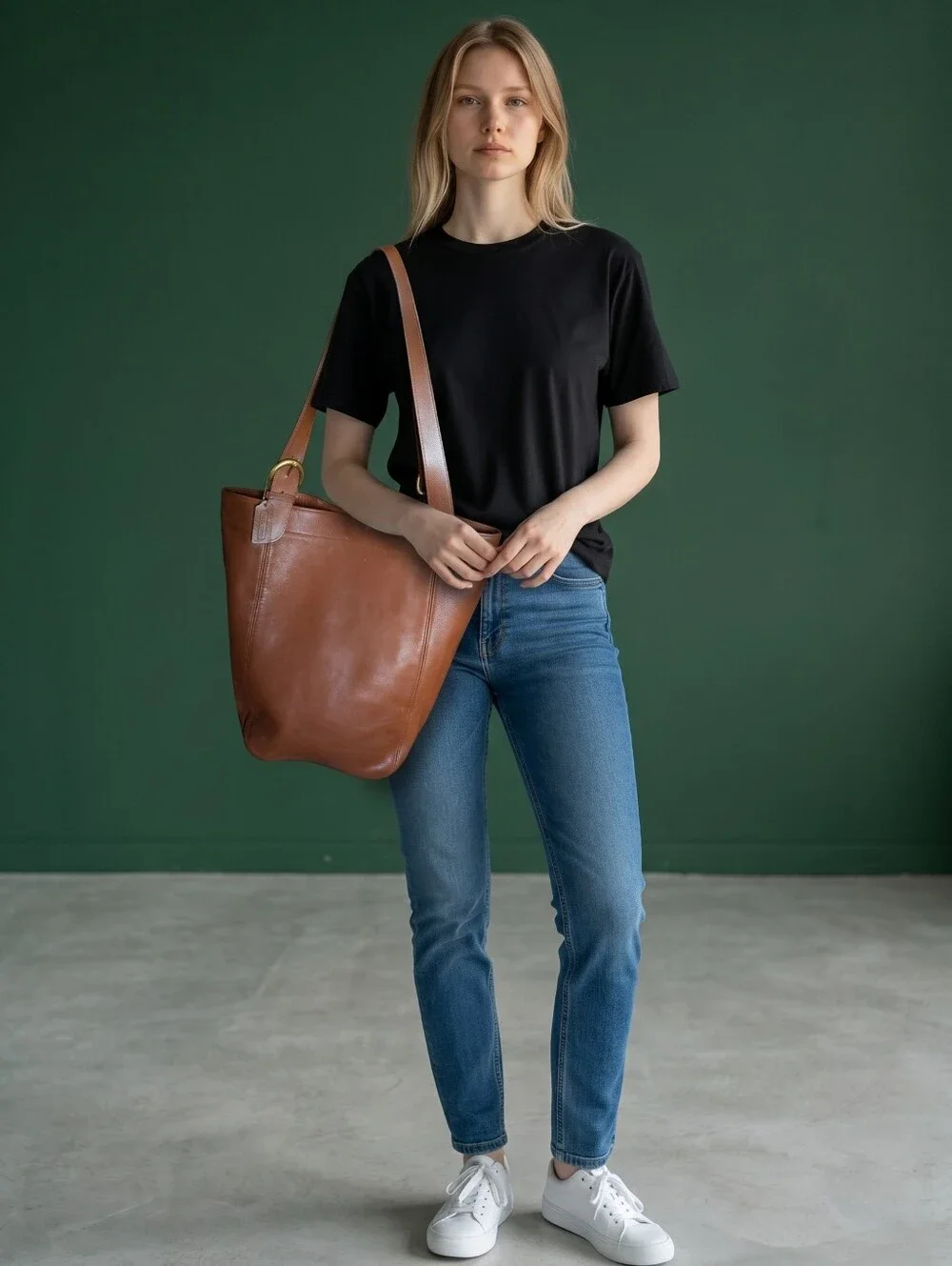Coach Large Tan Leather Tote with Single Shoulder Strap